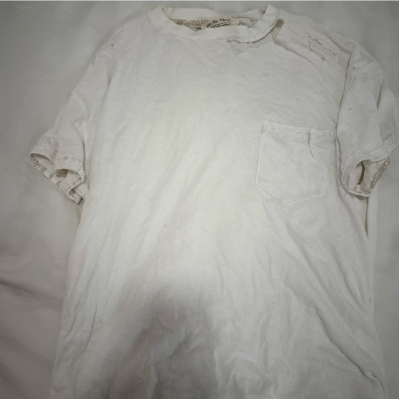 We The Free Cream Distressed Top - Picture 1 of 2